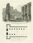 Essex, St.Botolph's Priory Church ruins & plan, 1830