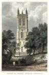 Cornwall, Probus Church Tower, 1832