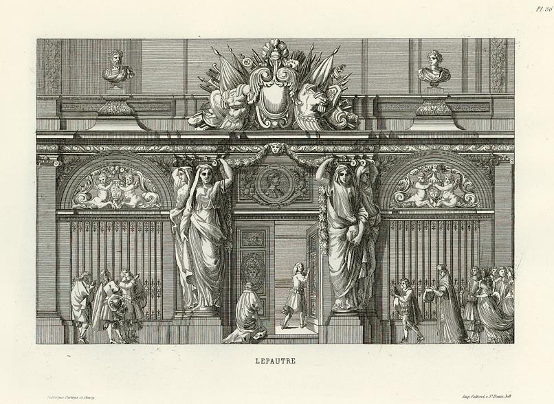 French decorative composition after LePautre, 17th century / 1870
