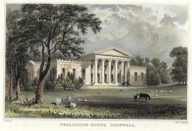 Cornwall, Trelissick House, 1832