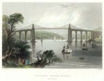 North Wales, The Menai Bridge near Bangor, 1841