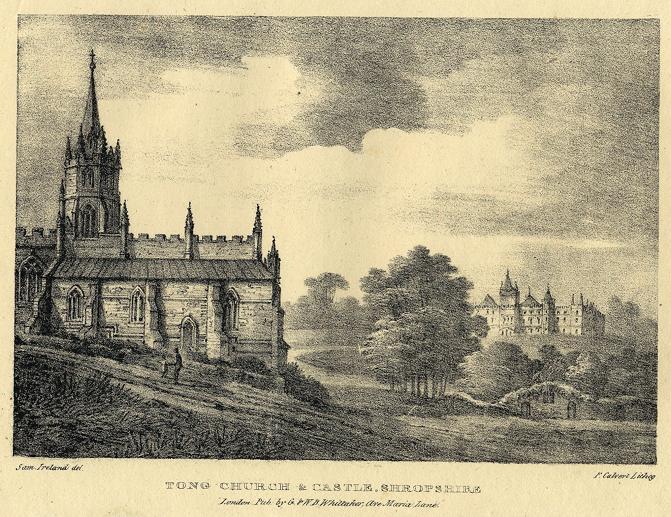 Shropshire, Tong Church & Castle, 1824