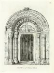 Gloucestershire, Elkstone Church South Door (Norman tympanum), 1803