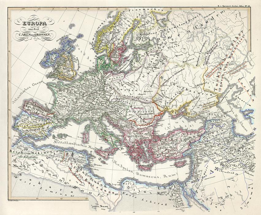Europe, at the time of Charlemagne, 1846