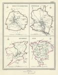 Suffolk - Bury St.Edmunds, Ipswitch, Sudbury & Eye town plans, 1835