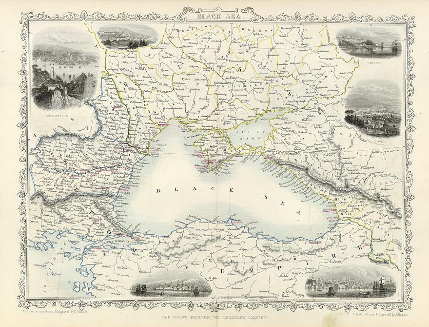 The Black Sea, Tallis, 1860