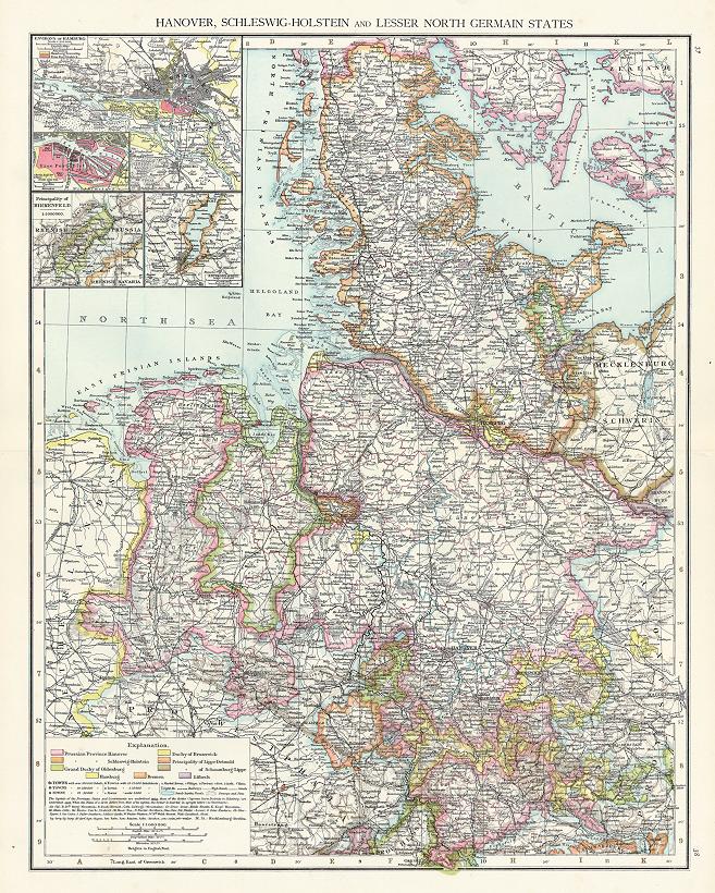 Germany, Hanover & North Germany, 1895