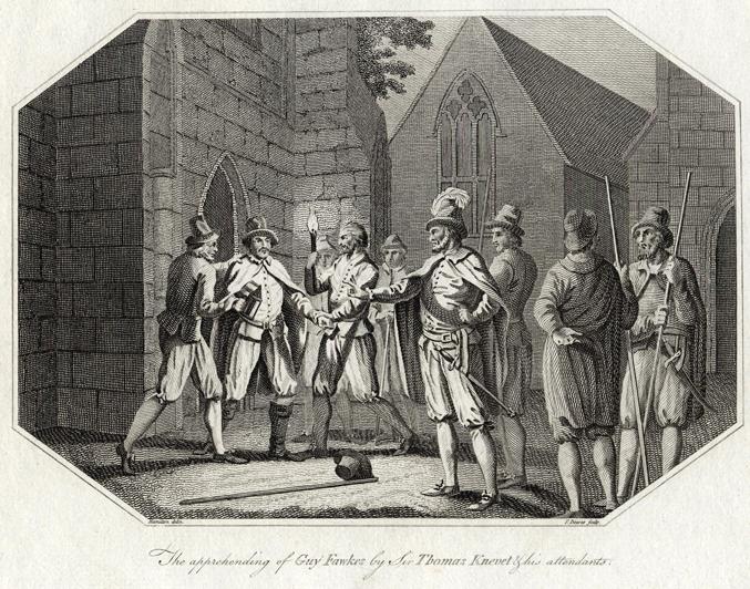 Guy Fawkes arrested in London, published 1802