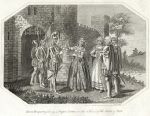 Queen Margaret placing a paper crown on the head of the Duke of York, published 1802