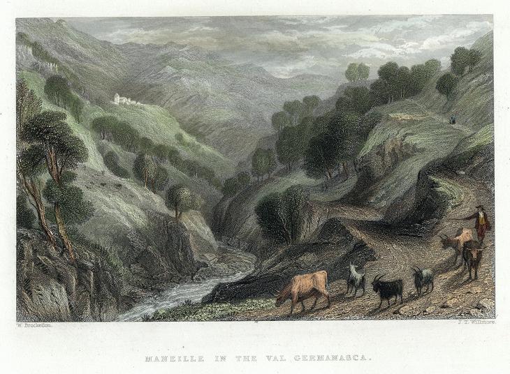 Italy, Maneille in the Val Germanasca, 1836