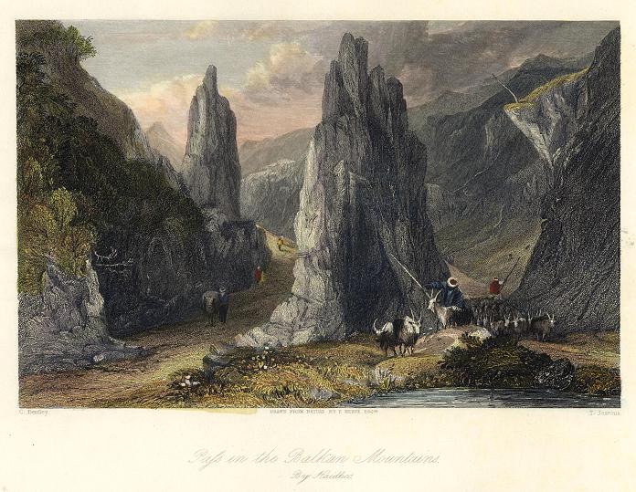 Bulgaria / Romania, Pass in the Balkan Mountains, 1838