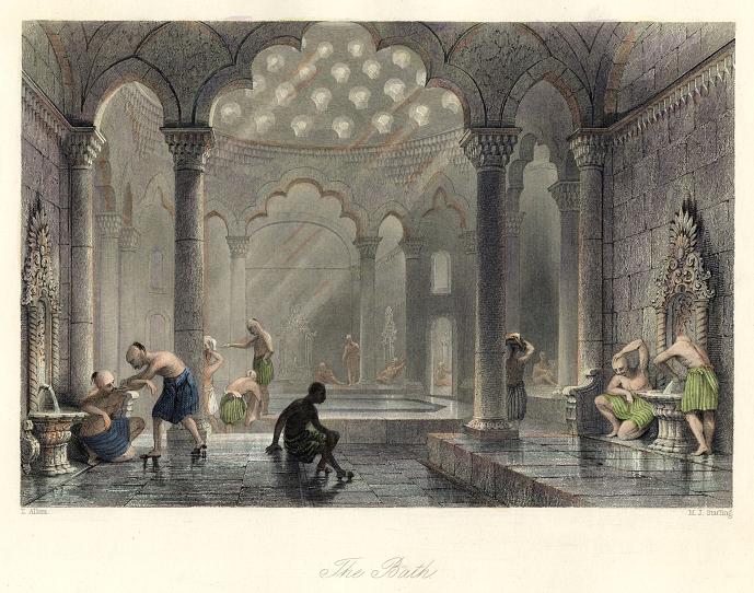 Turkey, The Bath (Istanbul), 1838