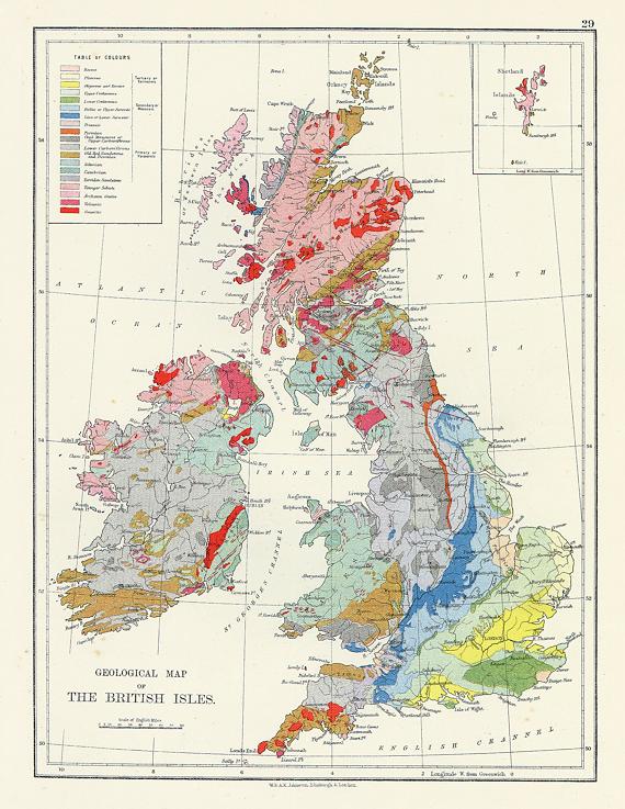 British Isles, Geological, 1890