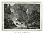 Scotland, Inversnaid Waterfall, 1827