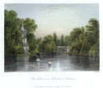 France, Versailles, Lake & Hamlet of Trianon, 1839
