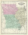 USA, Illinois, Missouri & Iowa, 1860
