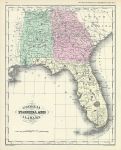 USA, Georgia, Florida and Alabama, 1860
