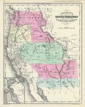 USA, Arizona, Oregon, Washington, Utah & New Mexico, 1860