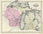 USA, Michigan and Wisconsin, 1860