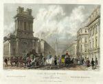 London, King William Street & St.Mary Woolnoth, 1837