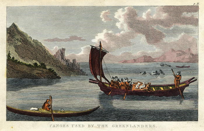 Greenland Canoes, 1827