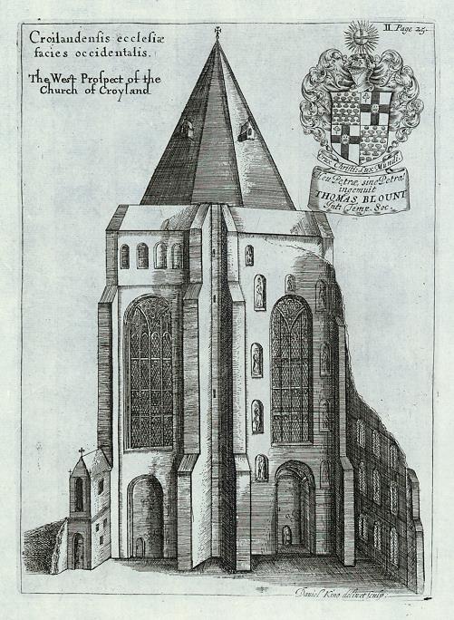 Lincolnshire, Croyland Abbey, Daniel King, 1673 / 1718