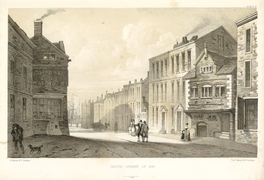 Lancashire, Liverpool, Chapel Street in 1797, 1843