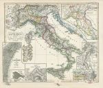 Italy, 1450-1792, historical map, 1846