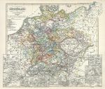 Germany at the time of The 30 Years War, historical map, 1846