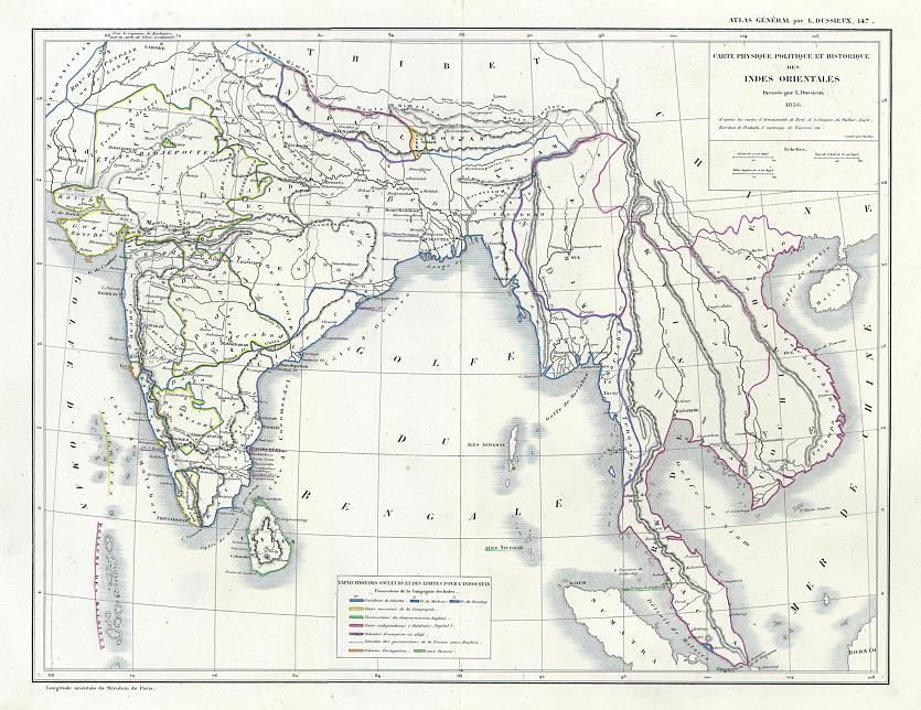 India & Malay Peninsula, 1860