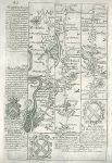 Kent, route map with London, Deptford, Dartford, Chatham & Rainham, 1764