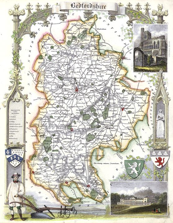 Bedfordshire, Moule, 1850