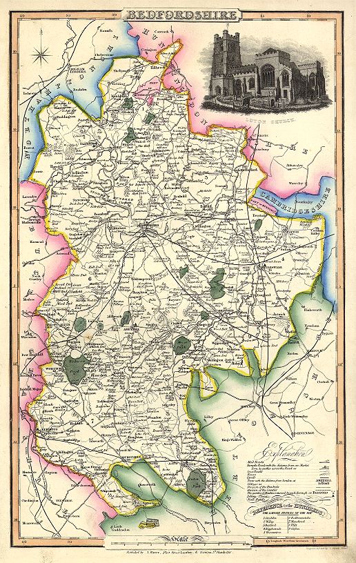 Bedfordshire,  Pigot, 1840