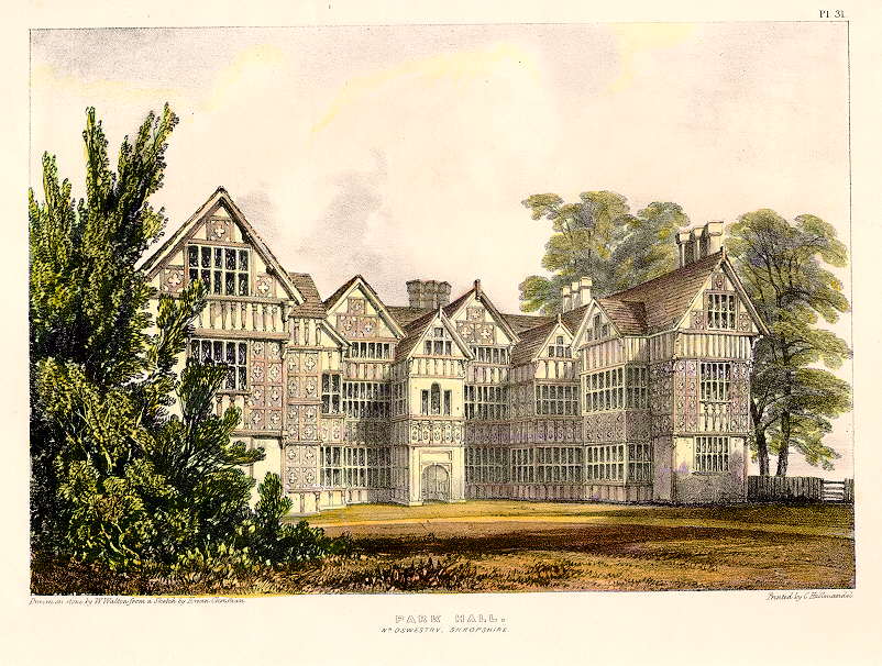 Shropshire, Park Hall near Oswestry, 1836