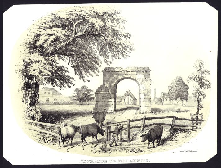 Dorset, Abbotsbury Abbey gateway, 1835