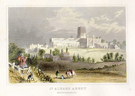 Hertfordshire, St.Albans Abbey, 1848