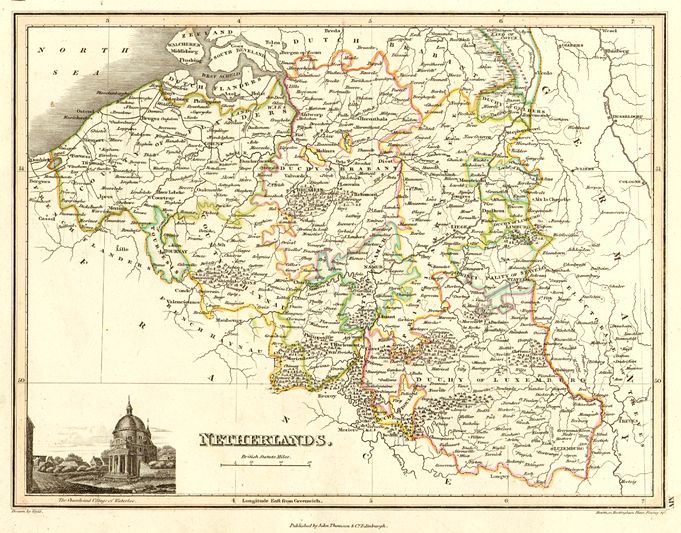 Netherlands (Belgium), General Atlas of the World, 1819