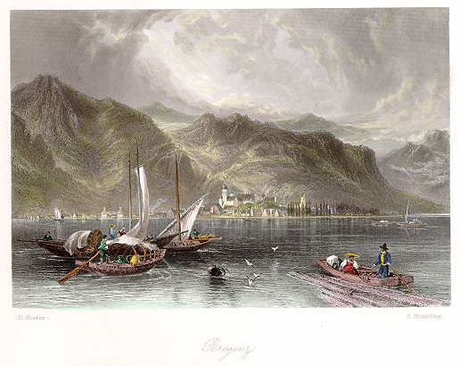 Germany, Bregenz view, 1858