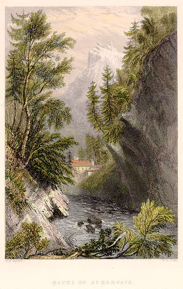 Switzerland, the Baths of St. Gervais, 1836