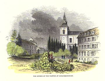 Germany, Donaueschingen (source of  Danube), 1844