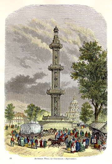 France, Paris, Artesian Well at Grenelle, 1879