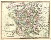 France in Provinces, Smith's New General Atlas, 1824