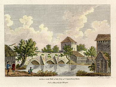 Kent, arches in the wall of Canterbury, 1784