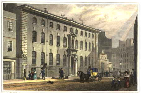 London, Threadneedle Street, South Sea House, 1830