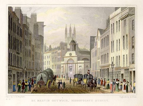 London, Bishopsgate Street, 1830