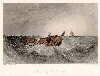 The Bay of Biscay with a wrecked boat, 1840
