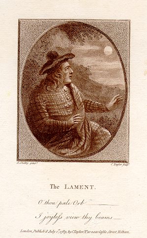 The Lament, S.Shelley & C.Taylor, sepia stipple, 1789