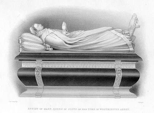 Mary Queen of Scots effigy in Westminster Abbey, 1856