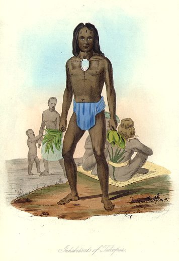 Pacific, man of Tikopia (Polynesia), 1843