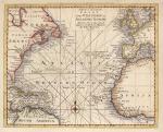 digital download antique chart of atlantic ocean